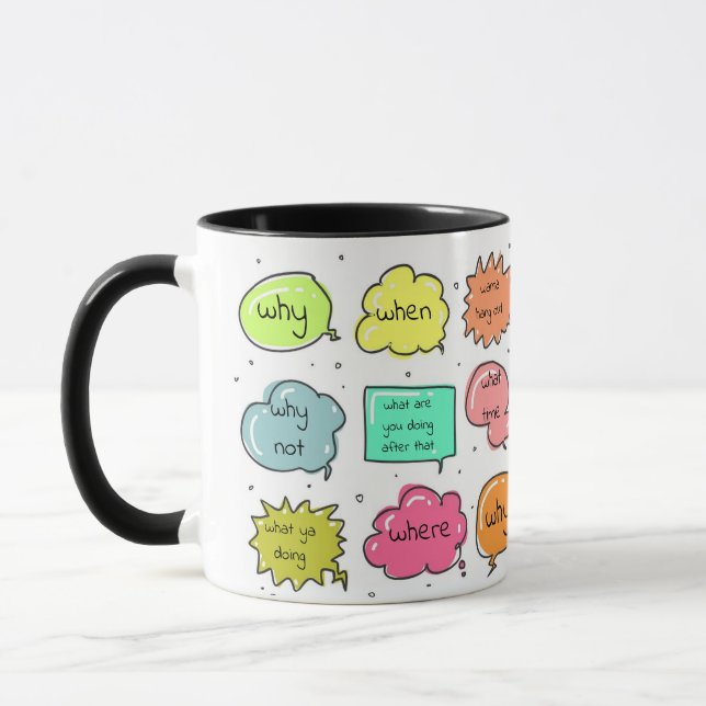 11oz Custom Best Questions Ever Mug By Zazz_it (Left)