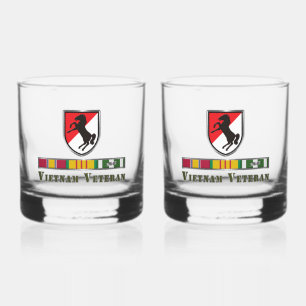 11th ACR Armoured Cavalry Regiment Vietnam Veteran Whiskey Glass
