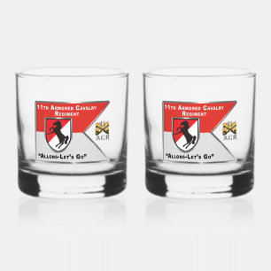 11th ACR Armoured Cavalry Regiment Whiskey Glass