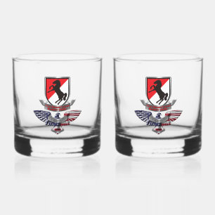 11th ACR Armoured Cavalry Regiment Whiskey Glass