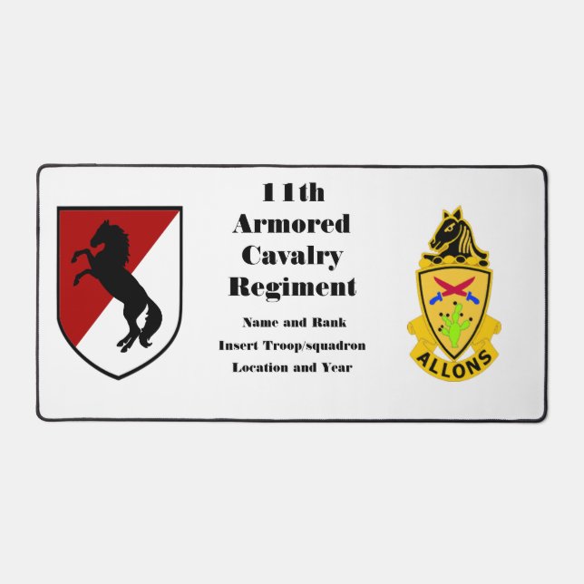11th ACR Customisable Computer/Work Matt  Desk Mat (Front)
