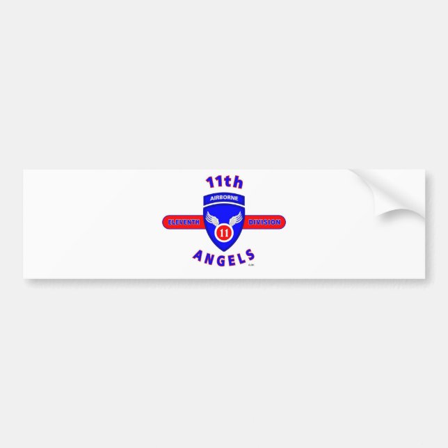 11TH AIRBORNE DIVISION "ANGELS" BUMPER STICKER (Front)