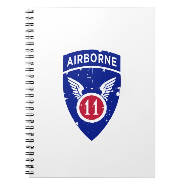 11th Airborne Division "Arctic Angels" Distressed Notebook (Front)