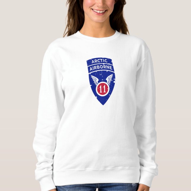 11th Airborne Division "Arctic Angels" Distressed Sweatshirt (Front)