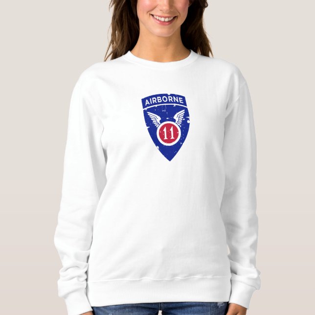 11th Airborne Division "Arctic Angels" Grunge Sweatshirt (Front)