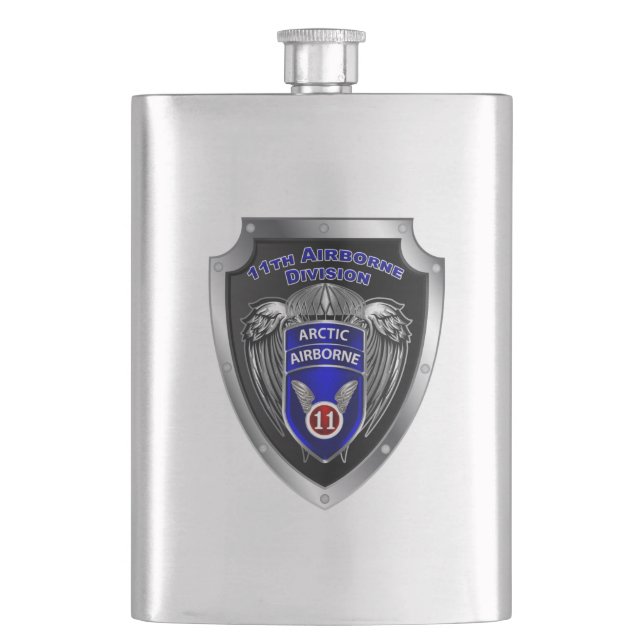 11th Airborne Division   Hip Flask (Front)