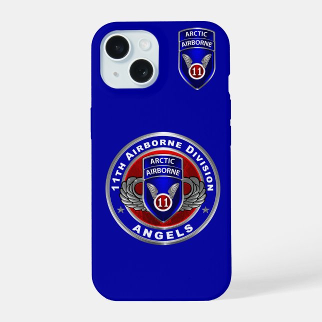 11th Airborne Division  iPhone 15 Case (Back)