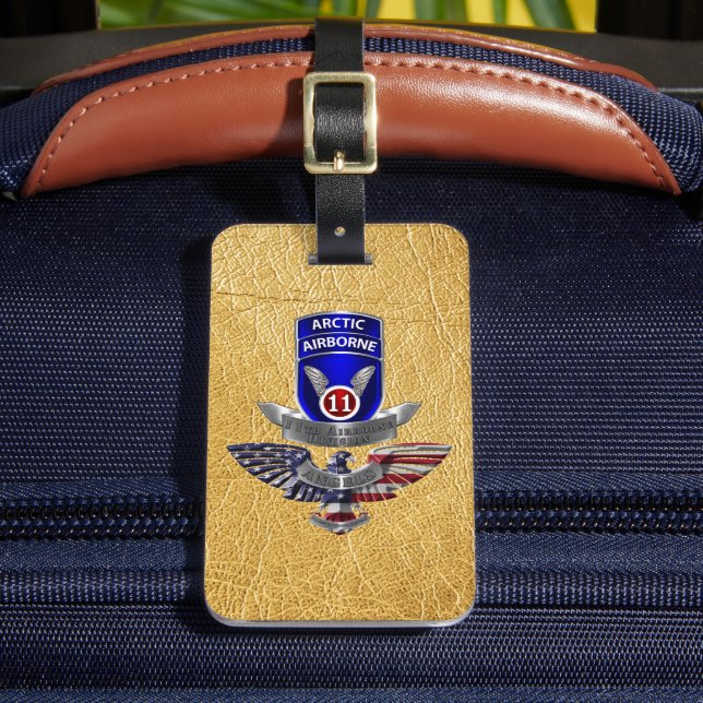 11th Airborne Division   Luggage Tag (Front Insitu 2)