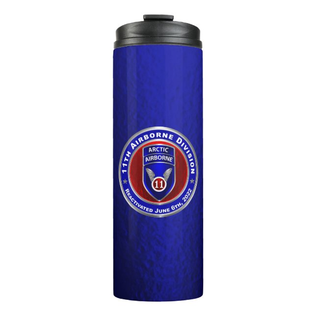 11th Airborne Division  Thermal Tumbler (Front)