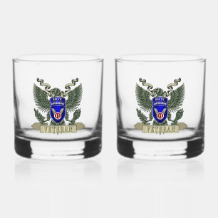 11th Airborne Division Veteran Whiskey Glass