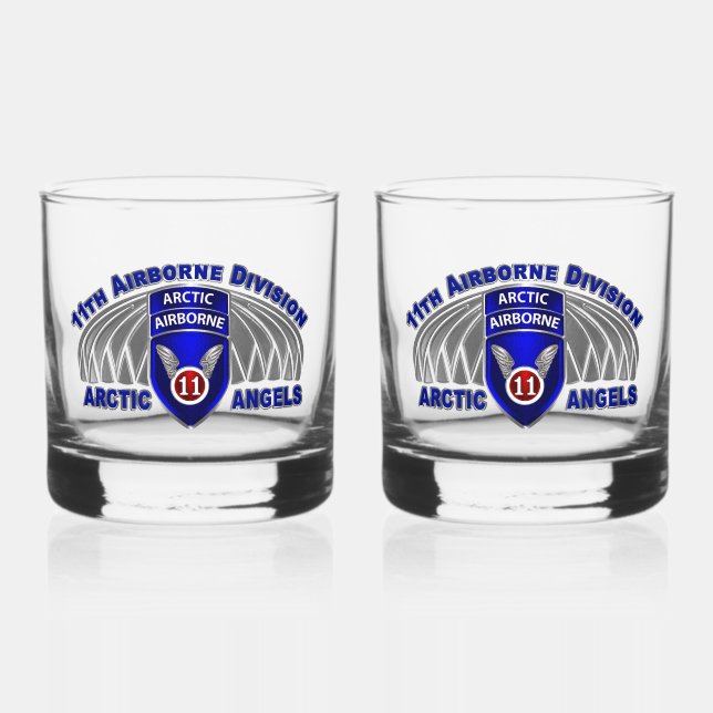 11th Airborne Division  Whiskey Glass (Front)