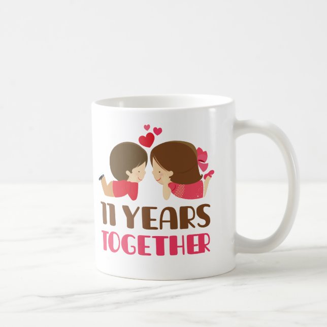 11th Anniversary Gift For Her Coffee Mug (Right)