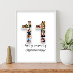 11th Anniversary Photo Collage Poster