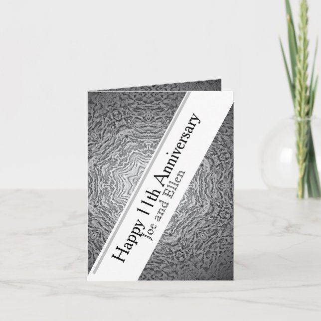11th Anniversary Steel Editable  Card (Front)