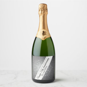 11th Anniversary Steel Sparkling Wine Label