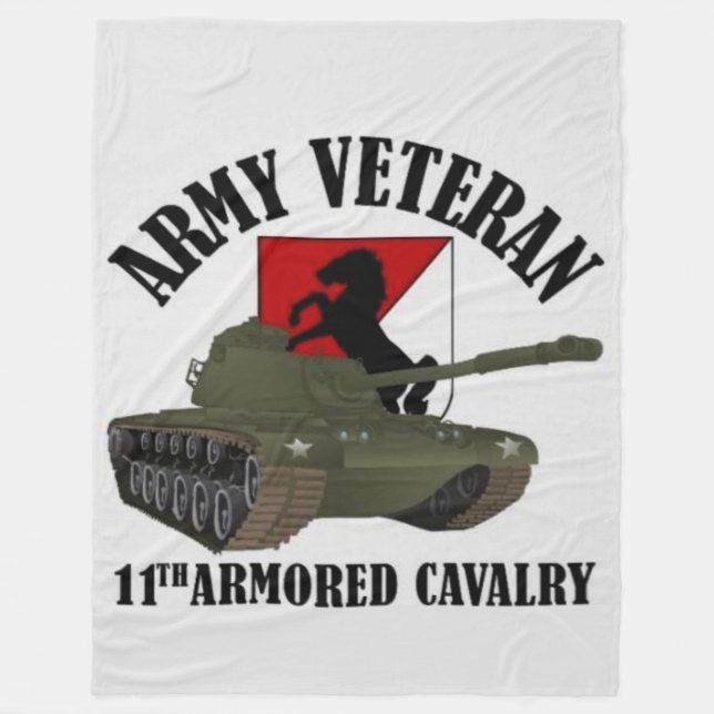11th ARMORED CAVALRY Fleece Blanket (Front)