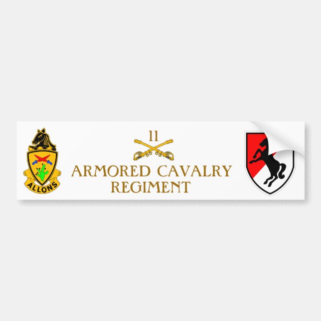 11th ARMORED CAVALRY REGIMENT Bumper Sticker (Front)