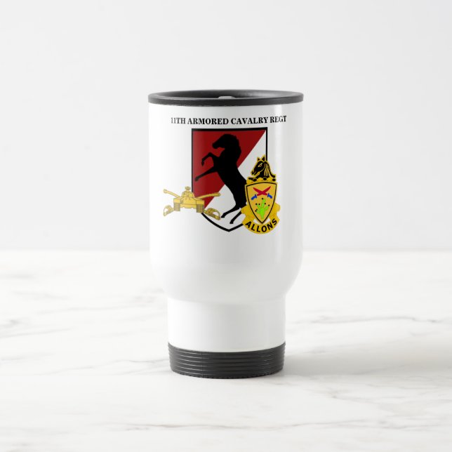 11TH ARMORED CAVALRY TRAVEL MUG (Center)