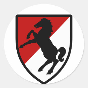 11th Armoured Cavalry Regiment Classic Round Sticker