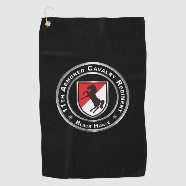 11th Armoured Cavalry Regiment  Golf Towel (Front)