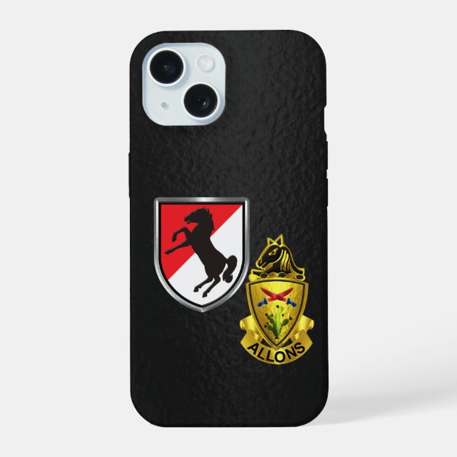 11th Armoured Cavalry Regiment  iPhone 15 Case (Back)
