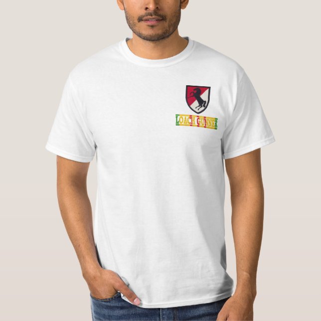 11th Armoured Cavalry Regt. OH-6 LOACH Gunner T-Shirt (Front)