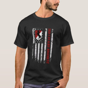 11th Armoured Cavalry Veteran Vintage Flag Veteran T-Shirt
