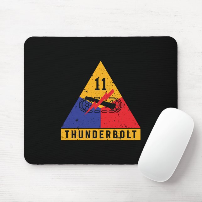 11th Armoured "Thunderbolt" Division Distressed Mouse Pad (With Mouse)