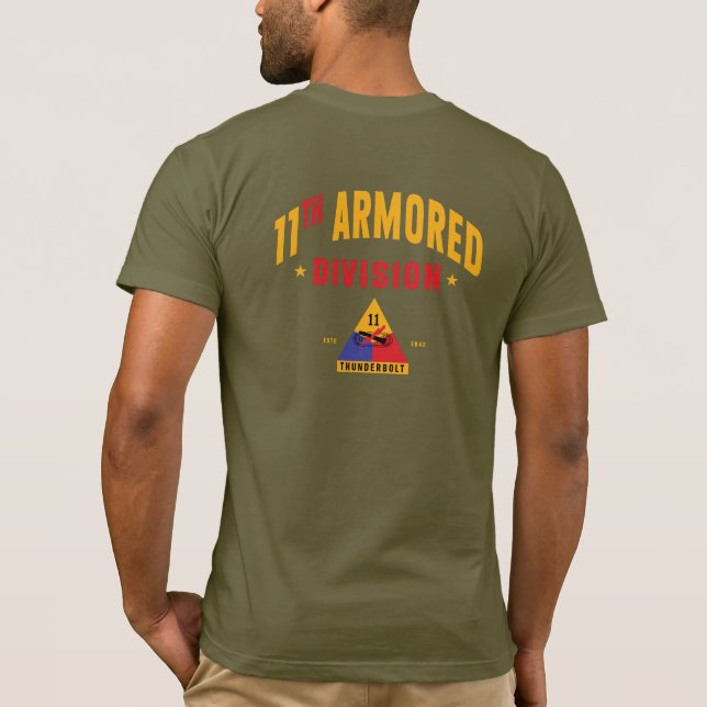 11th Armoured "Thunderbolt" Division Personalizabl T-Shirt (Back)