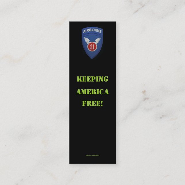 11th Army airborne veteran vfw patch Profile Card (Front)