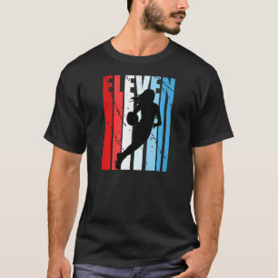 11th Basketball Birthday Retro Vintage Distressed T-Shirt