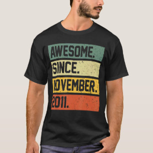 11th Birthday 11 Year Old Awesome Since November T-Shirt