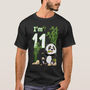 11th Birthday 11 Years Old Party Animal Panda T-Shirt