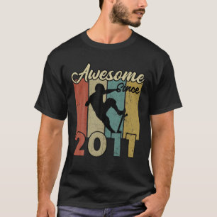 11Th Birthday Awesome Since 2011 Skateboard 11 Yea T-Shirt