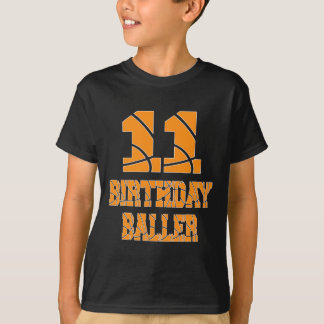 11th Birthday Baller Boy 11 Years Old Basketball T T-Shirt