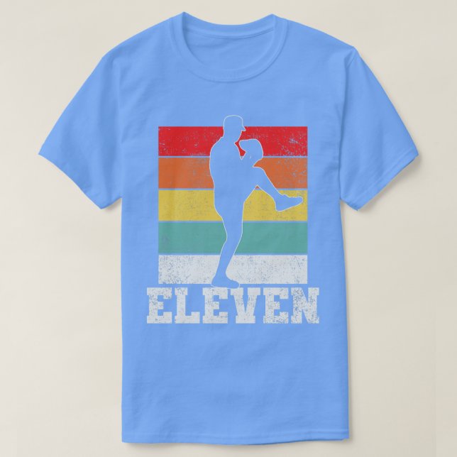 11th Birthday Baseball Pitcher T-Shirt (Design Front)