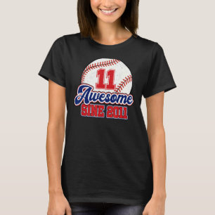 11th Birthday Baseball Player 11 Years Old Vintage T-Shirt