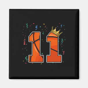 11th Birthday Basketball Big Number 11 Year Old Bo Magnet
