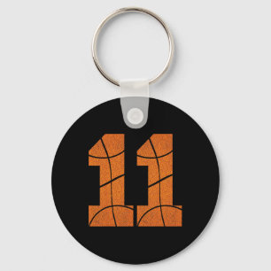 11th Birthday Basketball Boys Kids Key Ring