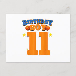 11th Birthday Basketball Gift For Boys Party Postcard
