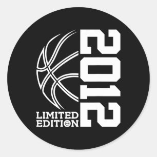 11th Birthday Basketball Limited Edition 2012 1 Classic Round Sticker