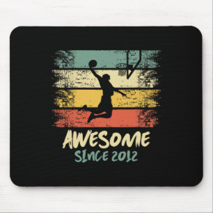 11th Birthday Basketball Player Awesome Since 2012 Mouse Pad