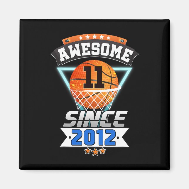 11th Birthday  Basketball Player Awesome Since 201 Magnet (Front)