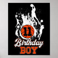 11th Birthday Basketball Theme Birthday Boy 11 Yrs