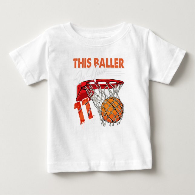 11th Birthday Basketball TShirt Funny 11 Years Old (Front)
