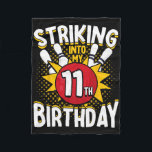 11th Birthday Bowling Theme Striking Into Birthday Fleece Blanket<br><div class="desc">11th Birthday Bowling Theme Striking Into Birthday Kid Boys</div>