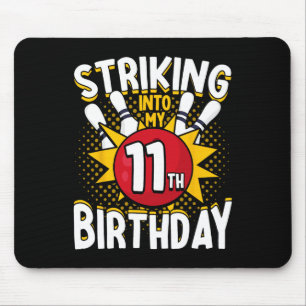 11th Birthday Bowling Theme Striking Into Birthday Mouse Pad