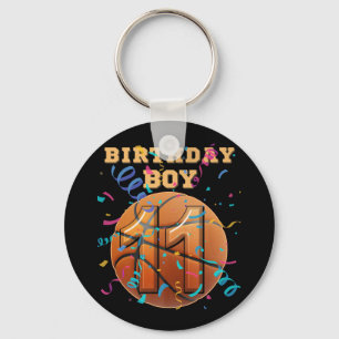 11th Birthday Boy 11 Years Old Basketball Players  Key Ring
