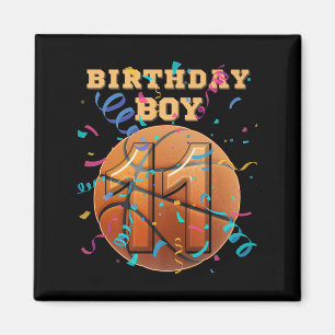 11th Birthday Boy 11 Years Old Basketball Players Magnet