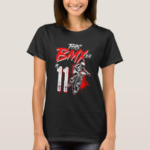 11th Birthday Boy BMX Birthday Party Decoratio T-Shirt